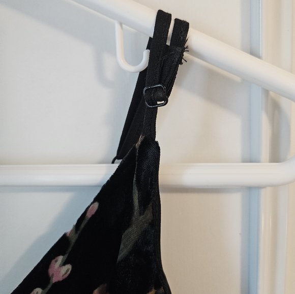 NWT Dex XS Velvet Burnout Dress, wrap style, midi length, with floral design - Picture 11 of 14